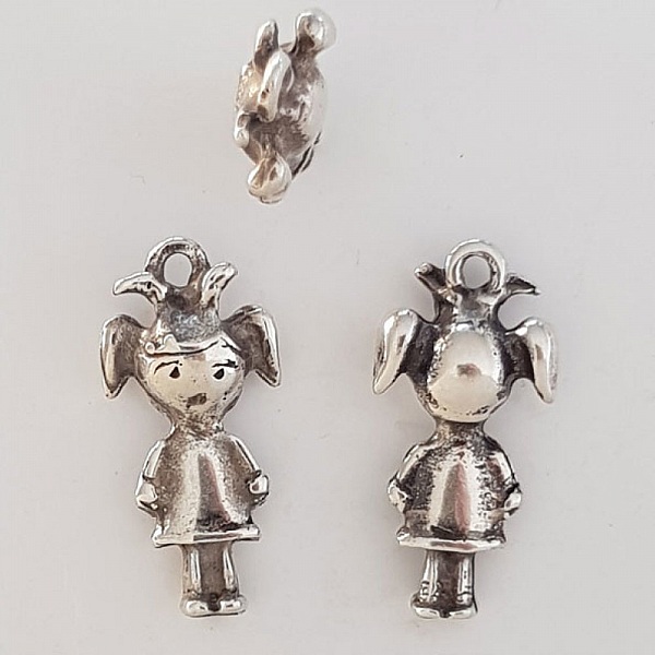 Barneanheng N&deg;32 Zamak (S&oslash;lvbelagt)