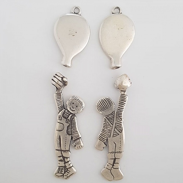 Barneanheng N&deg;41-01 Zamak (S&oslash;lvbelagt)