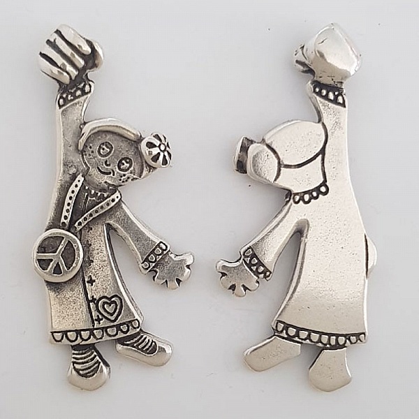 Barneanheng N&deg;41-02 Zamak (S&oslash;lvbelagt)