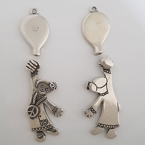 Barneanheng N&deg;41-02 Zamak (S&oslash;lvbelagt)