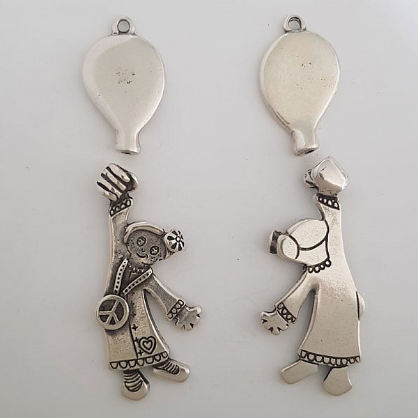 Barneanheng N&deg;41-02 Zamak (S&oslash;lvbelagt)