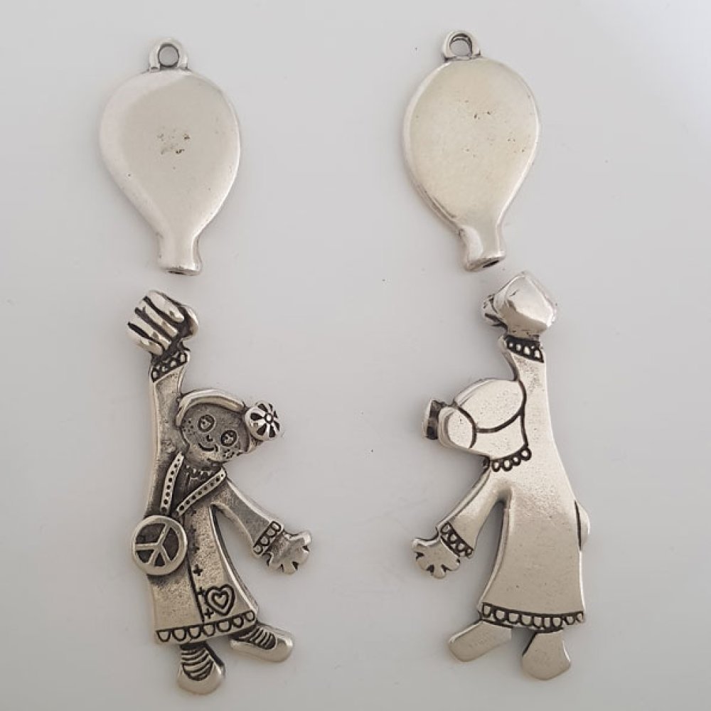 Barneanheng N°41-03 Zamak (Sølvbelagt)
