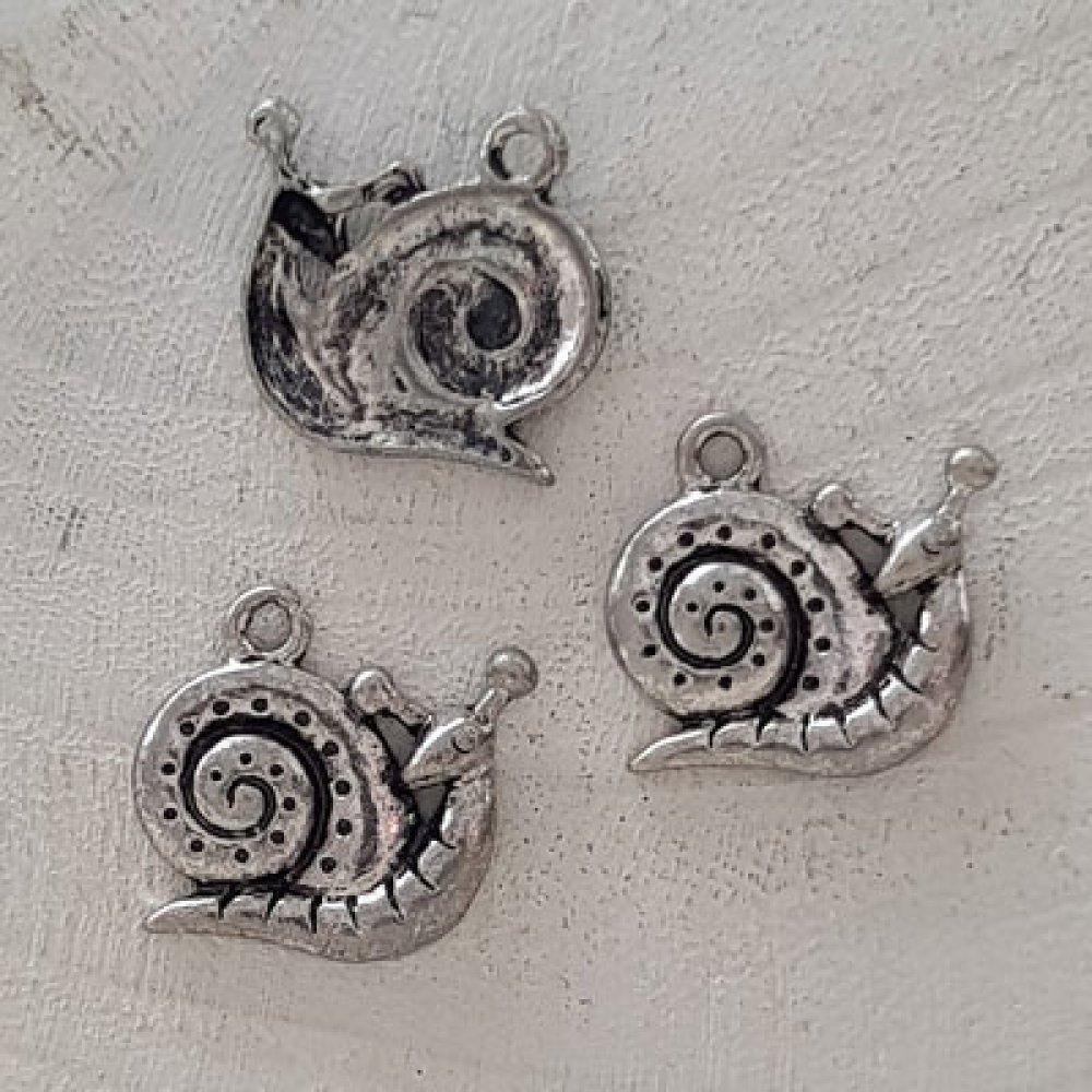 Snegle charm N°02 Sølv