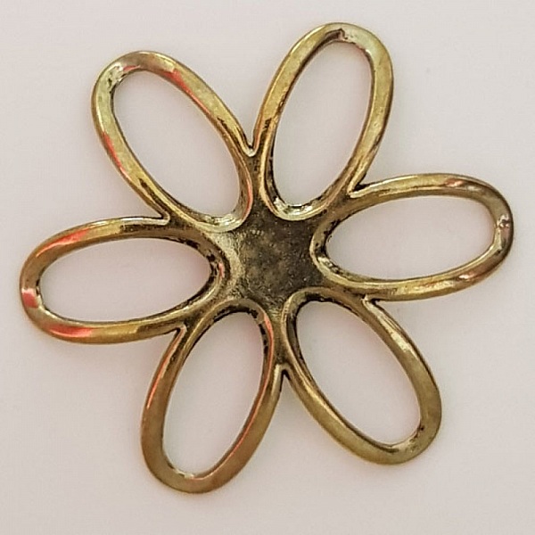 Flower Charm Metal N&deg;003 Bronse