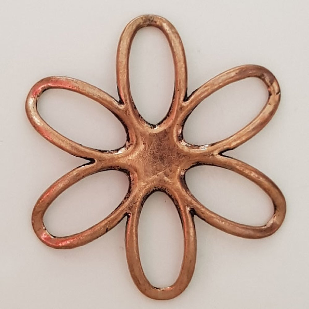 Flower Charm Metal N°003 Kobber