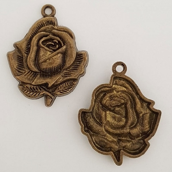 Flower Charm Metal N&deg;012 Bronse