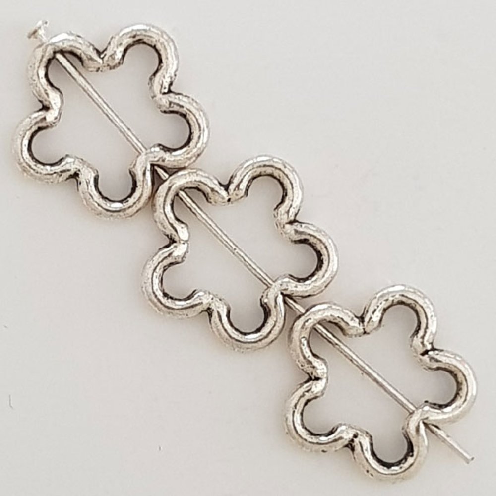 Flower Charm Metal N°031 Sølv