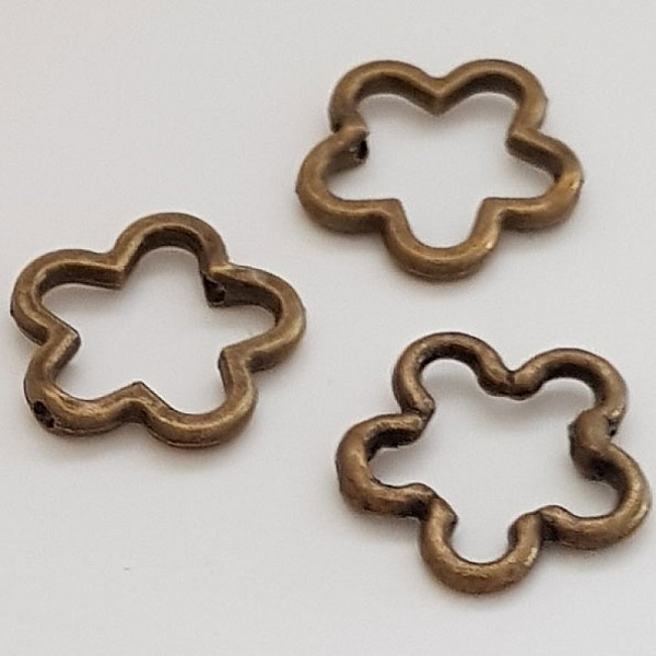 Flower Charm Metal N&deg;031 Bronse