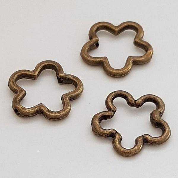 Flower Charm Metal N&deg;031 Bronse