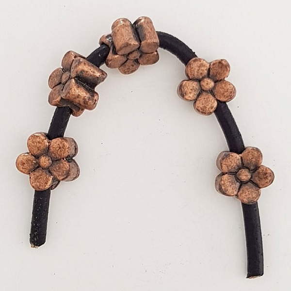 Flower Charm Metal N&deg;034 Kobber