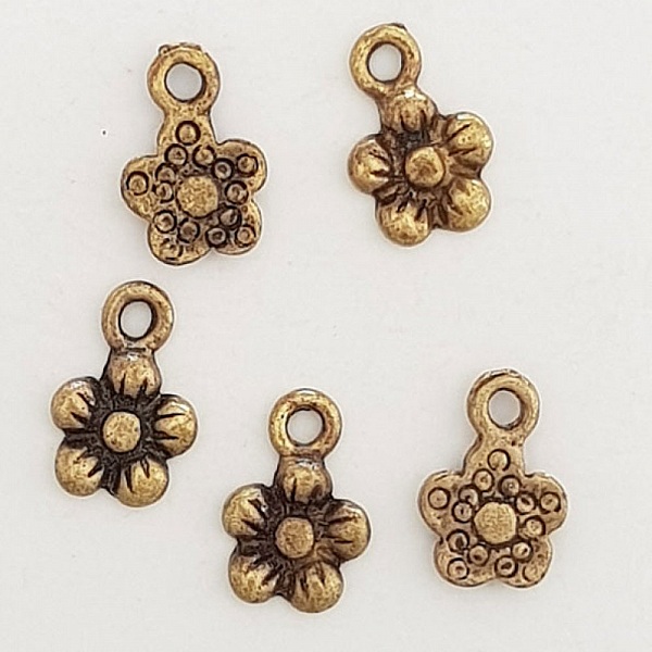 Flower Charm Metal N&deg;035 Bronse