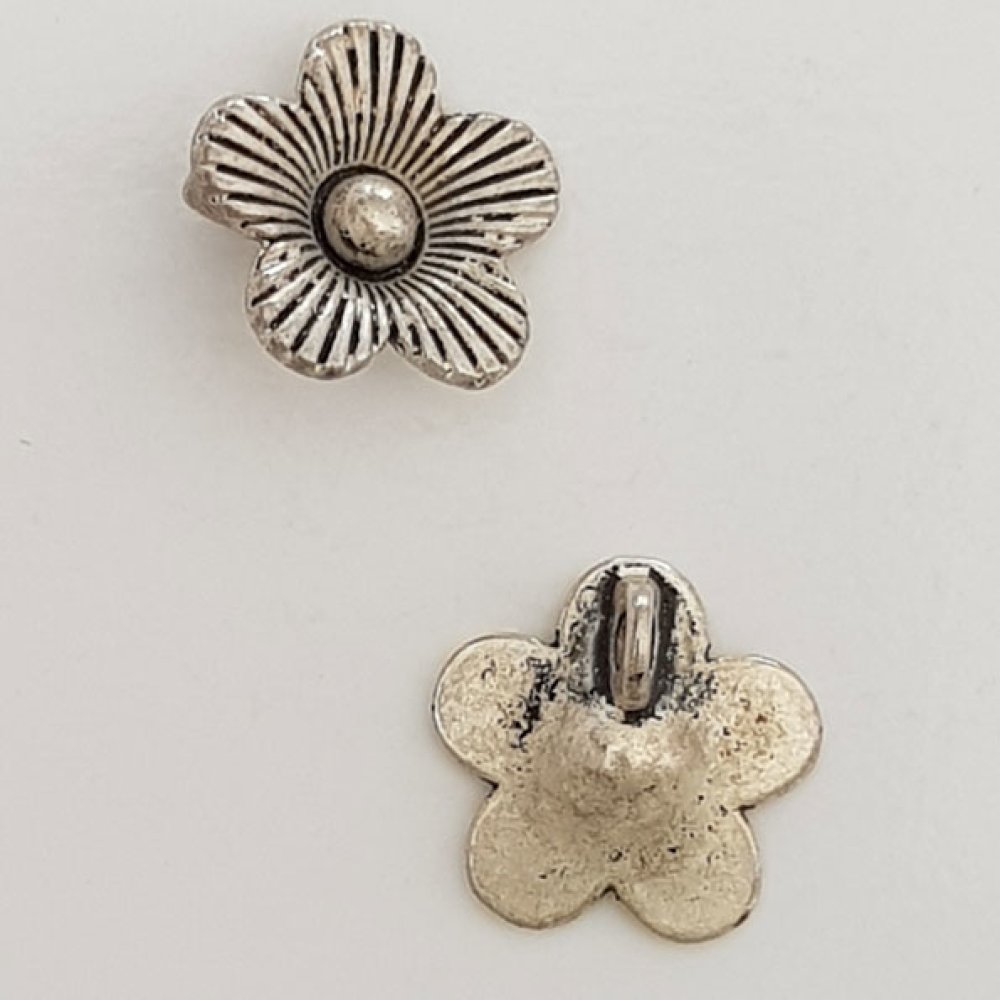 Flower Charm Metal N°041 Sølv