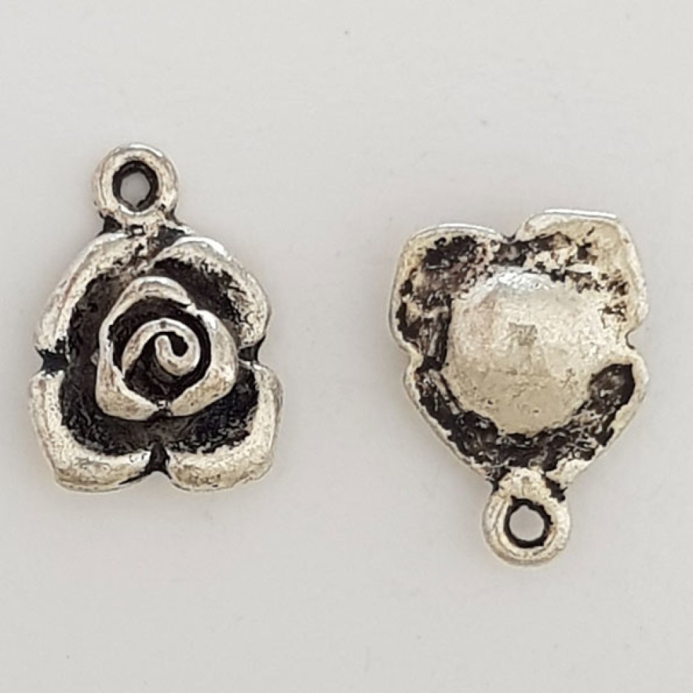 Flower Charm Metal N°045 Sølv