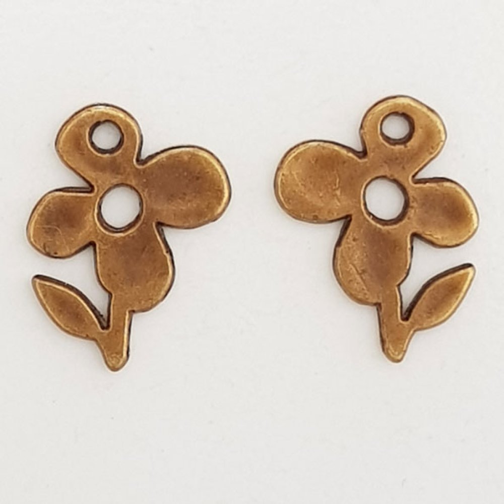 Flower Charm Metal N°051 Bronse