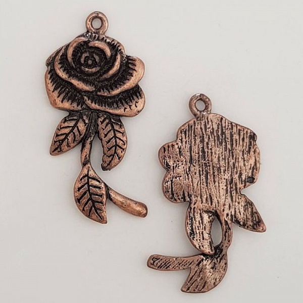 Flower Charm Metal N&deg;052 Kobber