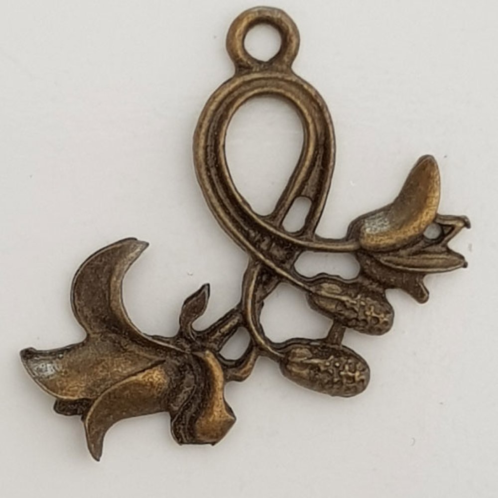 Flower Charm Metal N°053 Bronse