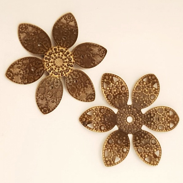 Flower Charm Metal N&deg;058 Bronse