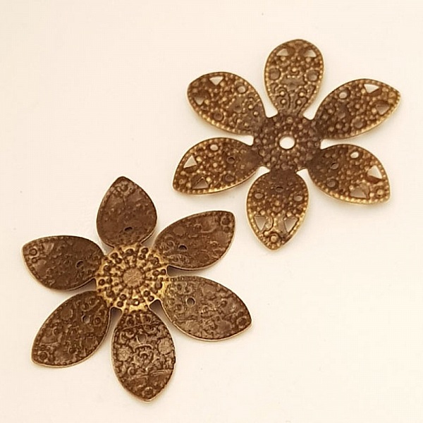 Flower Charm Metal N&deg;058 Bronse