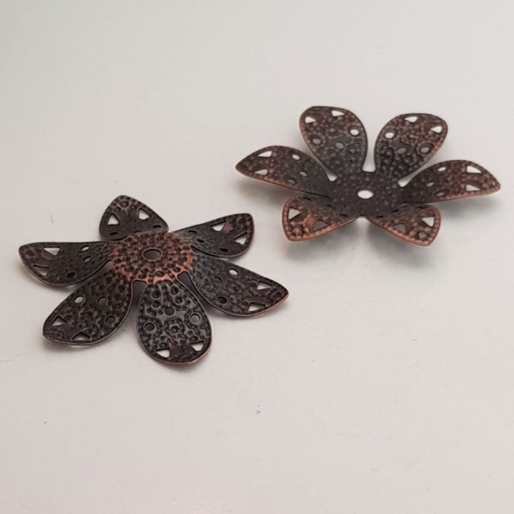 Flower Charm Metal N°058 Kobber