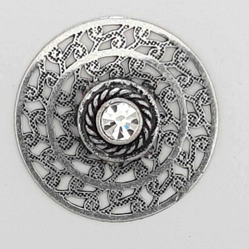 Flower Charm Metal N°060 Sølv