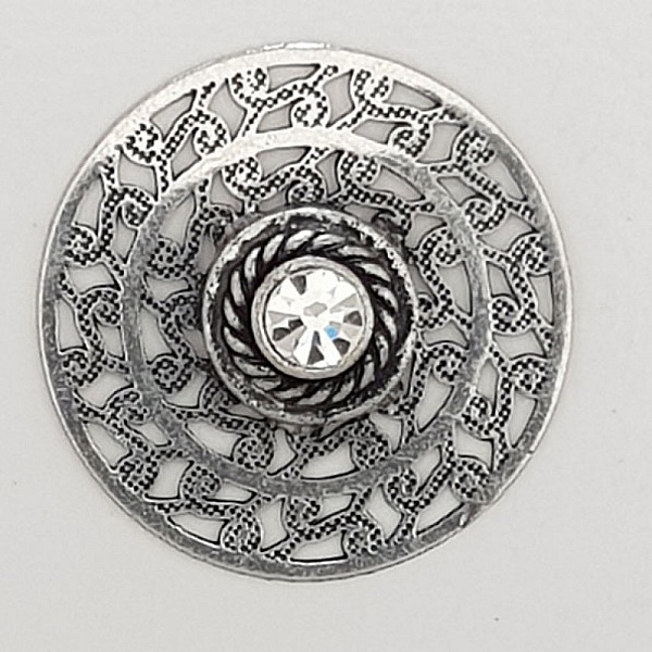 Flower Charm Metal N&deg;060 S&oslash;lv