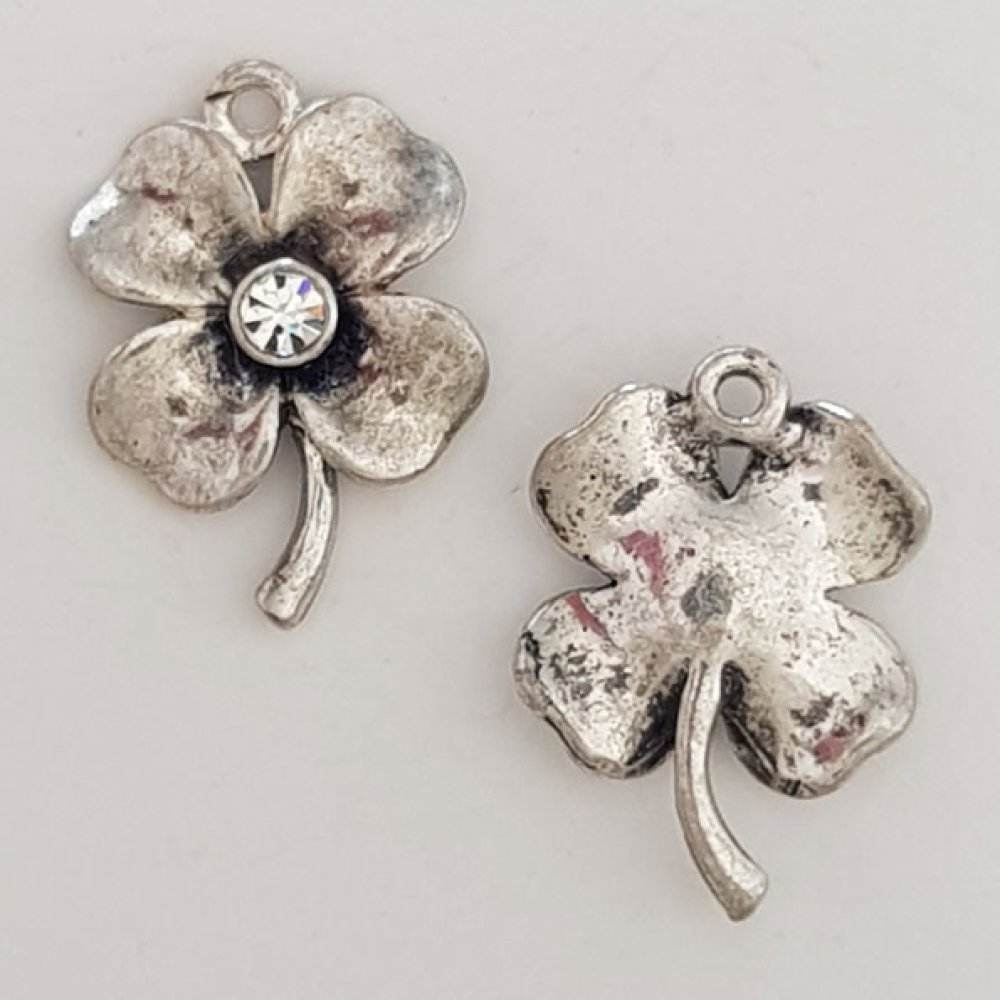 Flower Charm Metal N°062 Sølv
