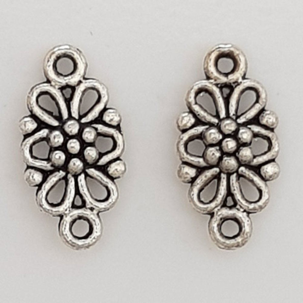 Flower Charm Metal N°067 Sølv
