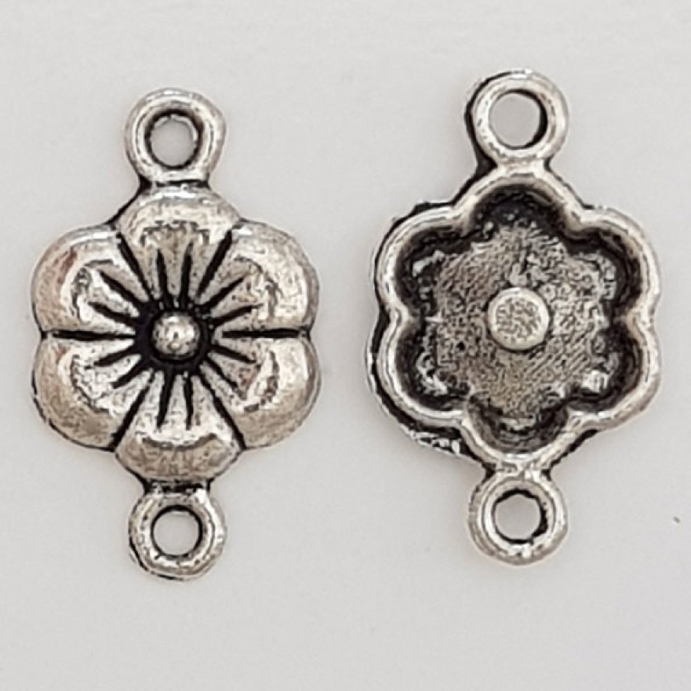 Flower Charm Metal N°068 Sølv
