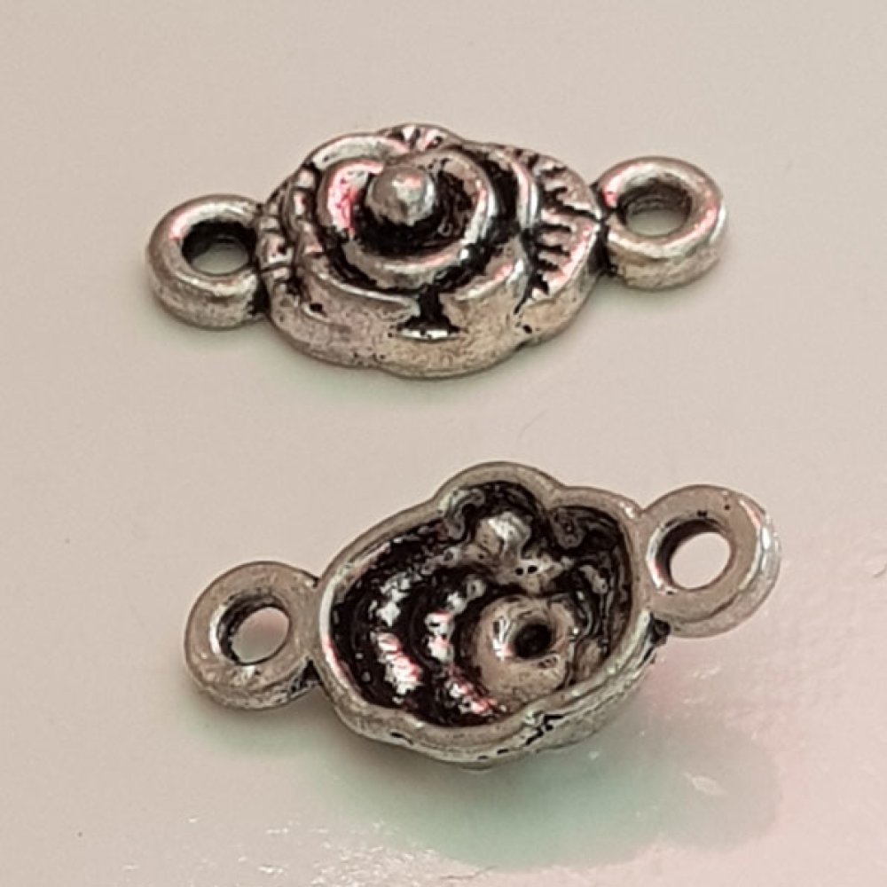 Flower Charm Metal N°069 Sølv