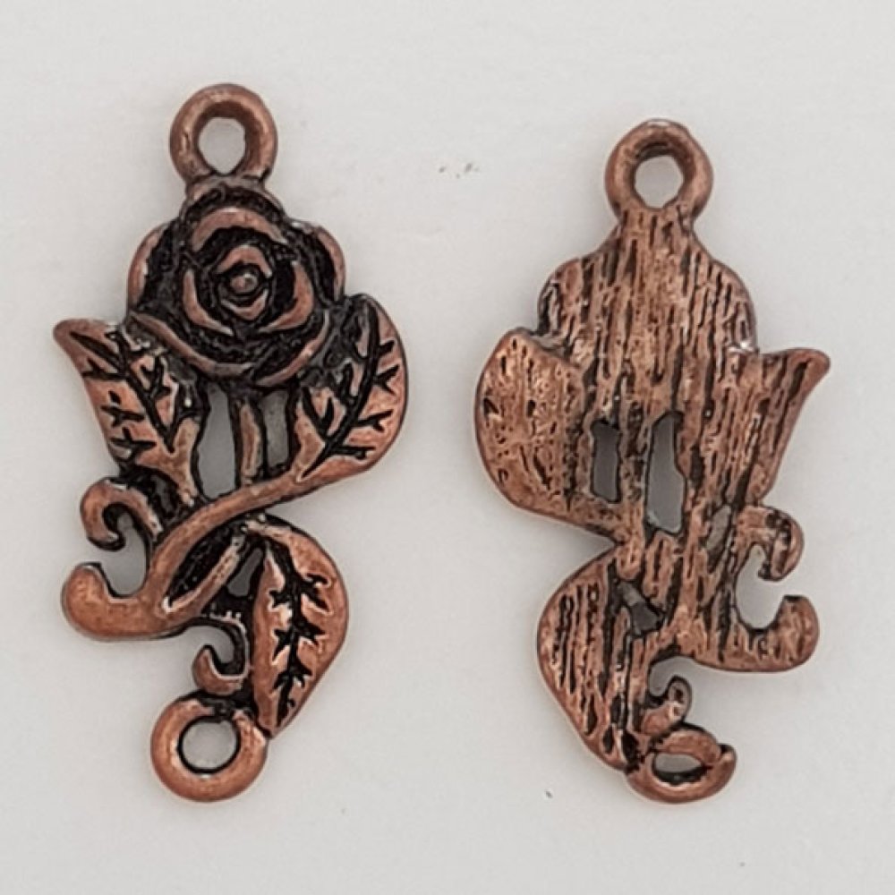 Flower Charm Metal N°071 Kobber