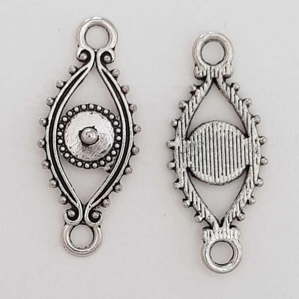 Flower Charm Metal N°075 Sølv