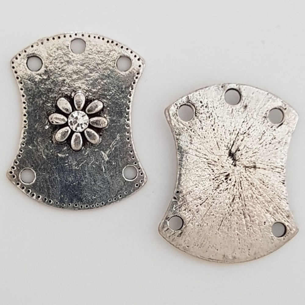 Flower Charm Metal N°082 Sølv