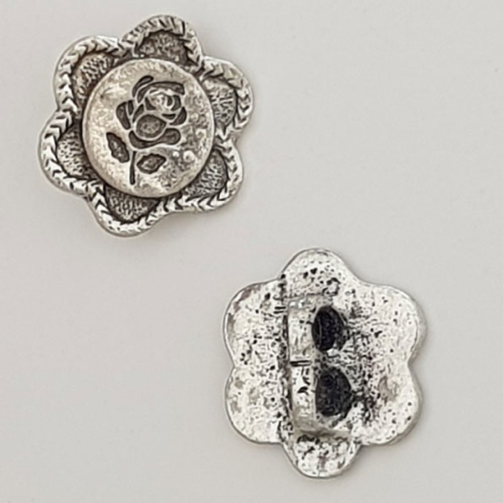 Flower Charm Metal N°084 Sølv
