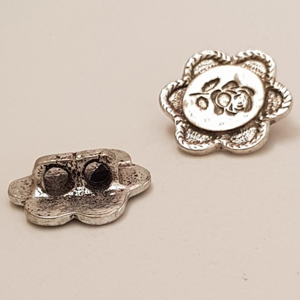 Flower Charm Metal N°084 Sølv