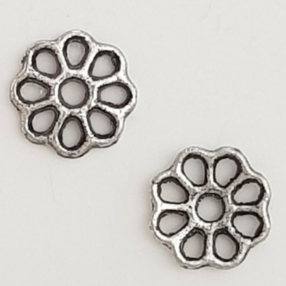 Flower Charm Metal N°087 Sølv