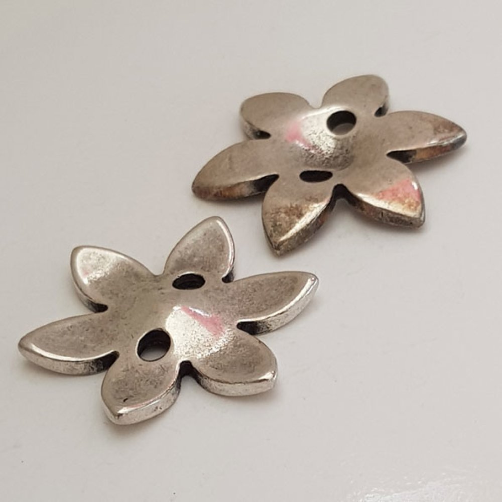 Flower Charm Metal N°090 Sølv Zamak