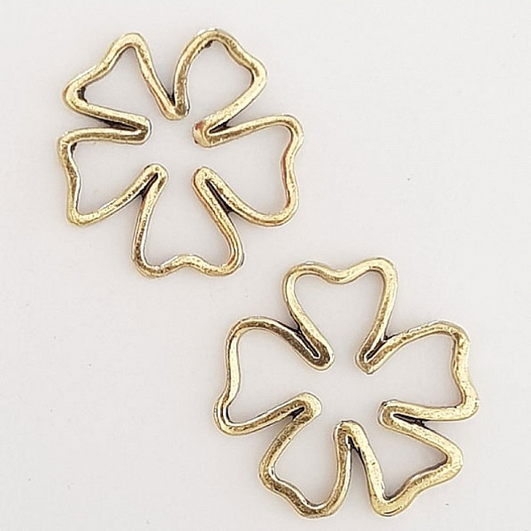 Flower Charm Metal N&deg;094 Old Gold