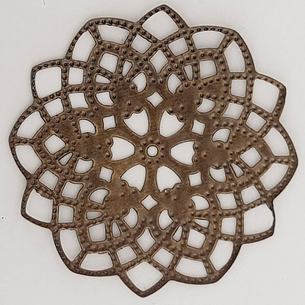 Flower Charm Metal N&deg;101 Bronseinngravering