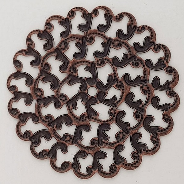 Flower Charm Metal N&deg;102 Kobbergravering