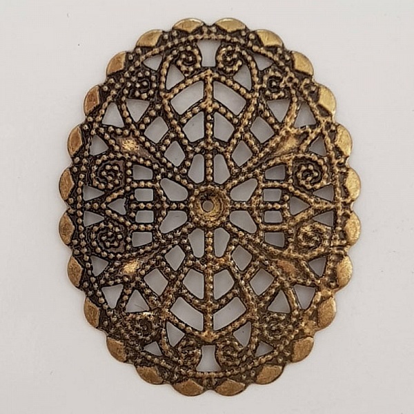 Flower Charm Metal N&deg;103 Bronseinngravering