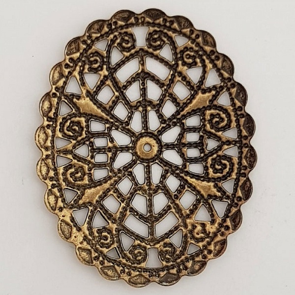 Flower Charm Metal N&deg;103 Bronseinngravering