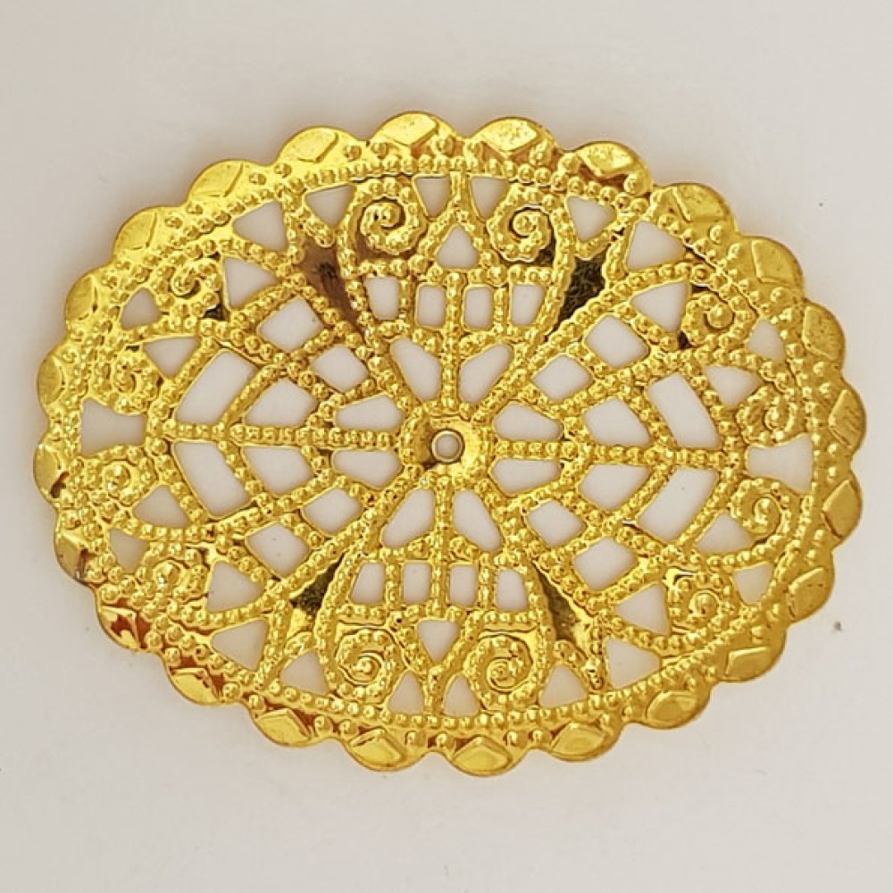 Flower Charm Metal N°103 Gullgravering