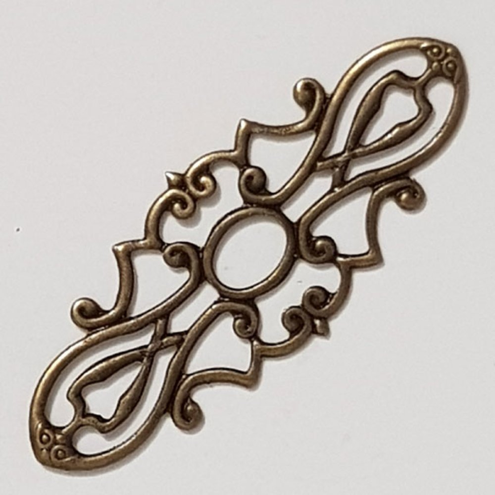 Flower Charm Metal N°105 Bronseinngravering
