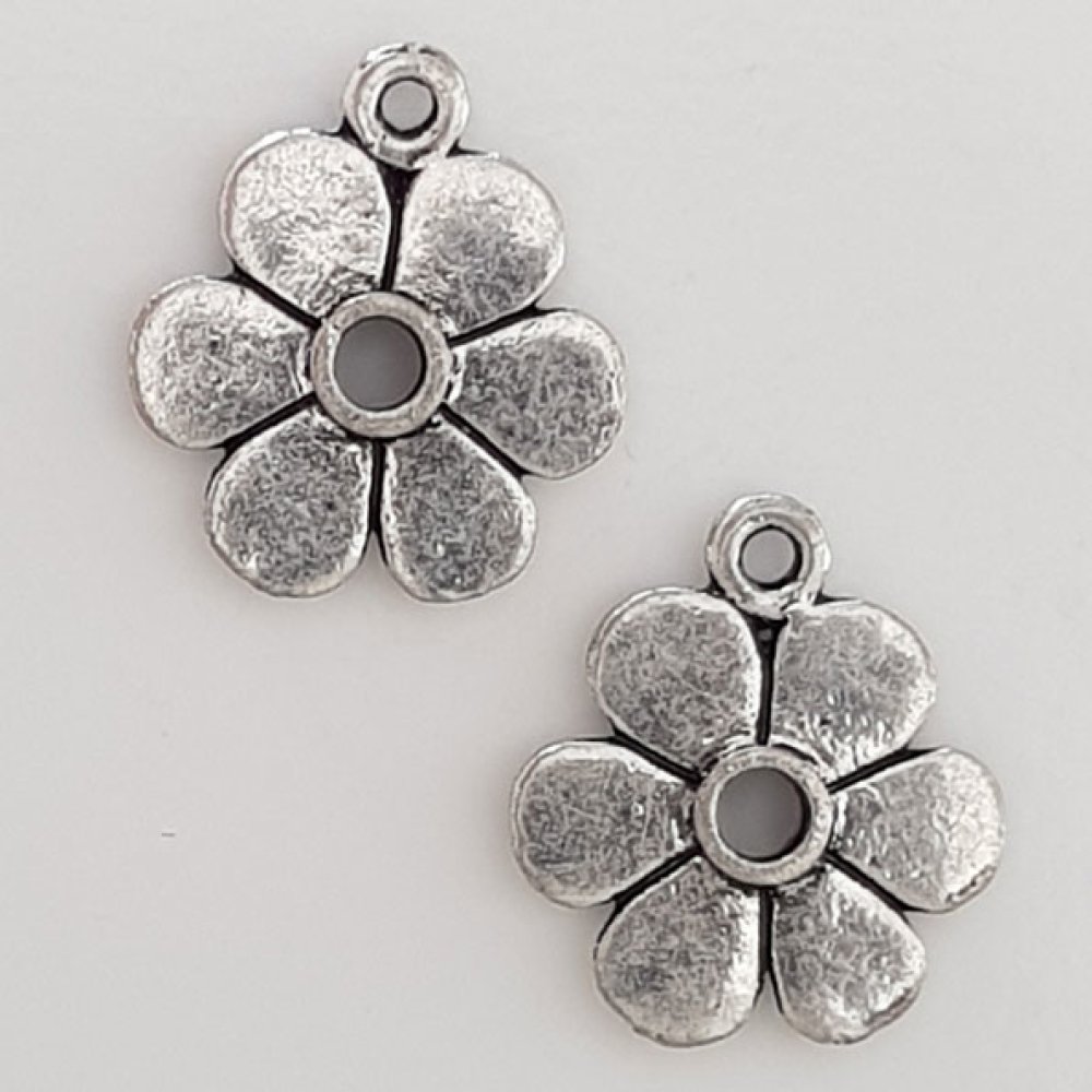 Flower Charm Metal N°115 Sølv