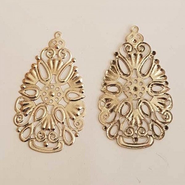 Breloque Fleur M&eacute;tal N&deg;172 Argent