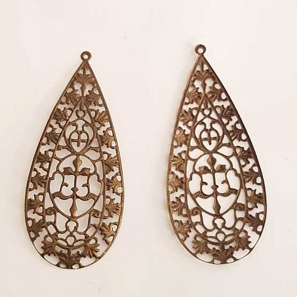 Breloque Fleur M&eacute;tal N&deg;173 Bronze