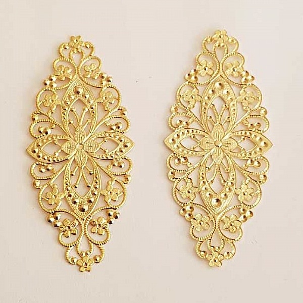 Breloque Fleur M&eacute;tal N&deg;174 Dor&eacute;