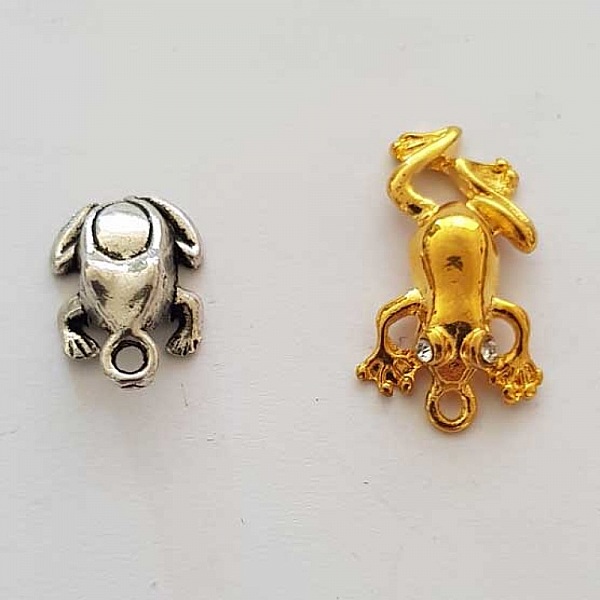 Breloque Grenouille N&deg;10 Lot 2 pi&egrave;ces