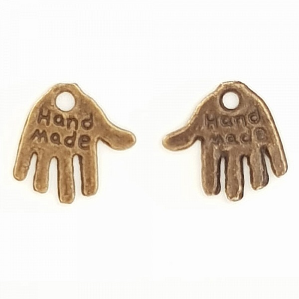 H&aring;nd amulett "MADE HAND" N&deg;01 Bronse