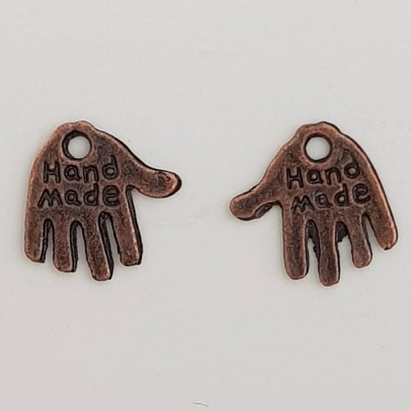 H&aring;nd amulett "MADE HAND" N&deg;01 Kobber
